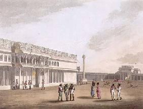 The Square and Entrance into Tippoo's Palace, Bangalore, plate 12 from 'Pictorial Scenery in the Kin 1804