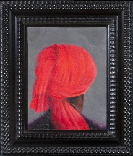 Red Turban on Grey 2014