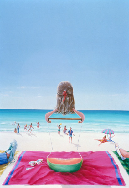 Wrigley Gum Girl I (acrylic on canvas)  von Lincoln  Seligman