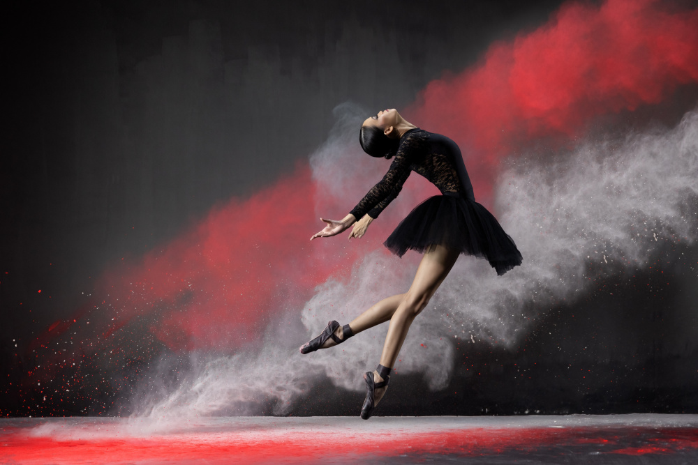Ballerina Rot und Weiß von Lisdiyanto Suhardjo