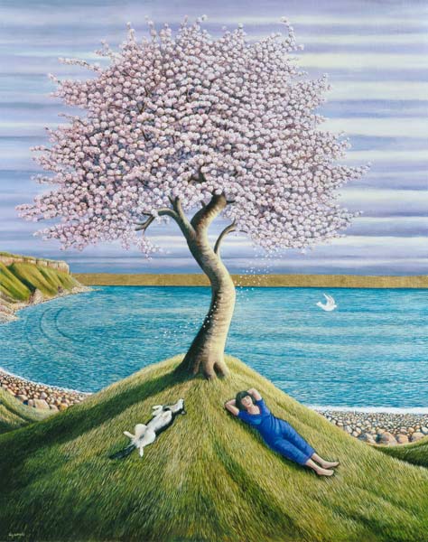 Dreaming of Cherry Blossom, 2004 (oil on canvas)  von Liz  Wright