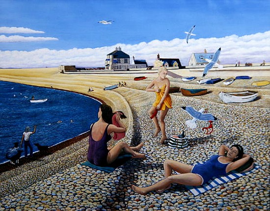 Cheeky Sea Gulls, 2005 (oil on canvas)  von Liz  Wright