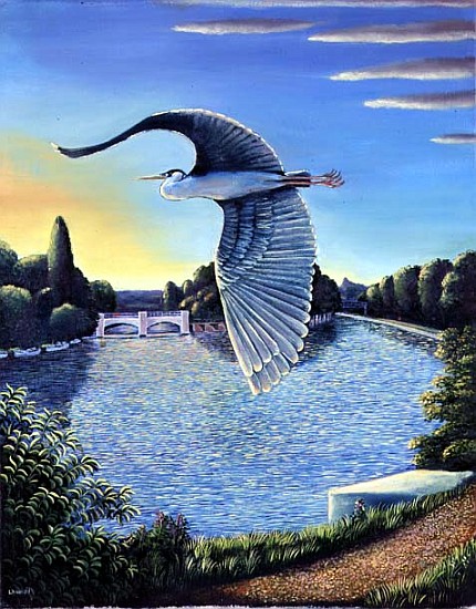 Flight of the Heron, 1995  von Liz  Wright