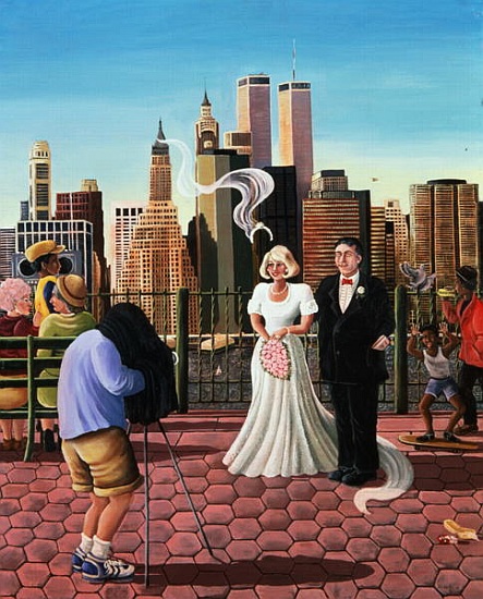 New York Wedding, view of Manhattan von Liz  Wright