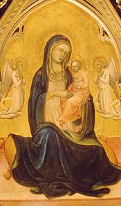 Maria mit dem Kind und Engeln (Madonna der Demut)  1408/1410