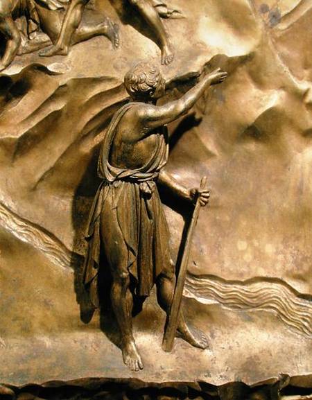 The Story of Cain and Abel, detail of Cain, original panel from the East Doors of the Baptistery von Lorenzo Ghiberti