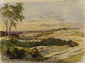 Aussicht vom Stuffenberg nach Kissingen 1856