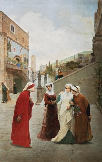 Die Begegnung von Dante und Beatrice 1889