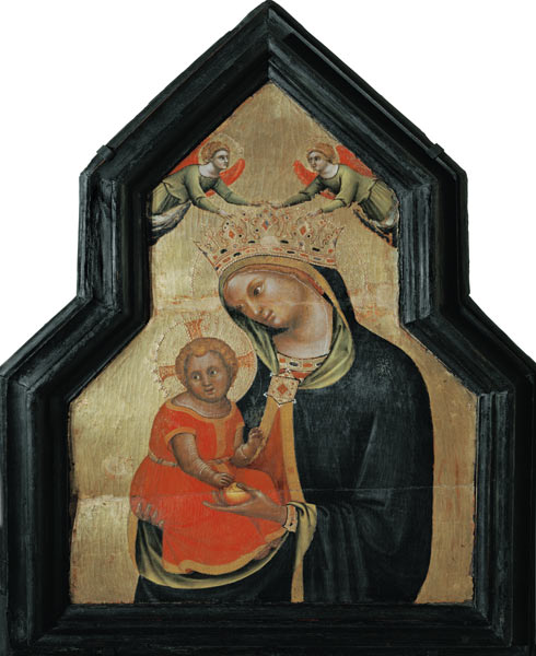 Madonna und Kind mit Engeln von Lorenzo Veneziano (Schule)