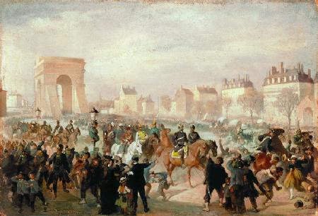 Einzug der deutschen Truppen mit Bismarck in Paris am 3. März 1871