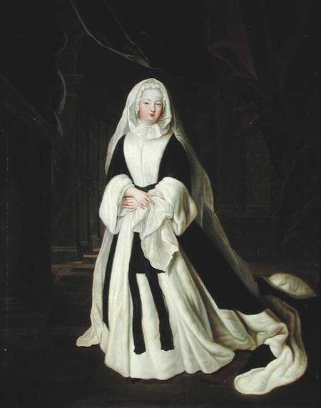 Portrait of Louis-Francoise de Bourbon (1673-1743) Mademoiselle de Nantes in Mourning Clothes von Louis de Silvestre