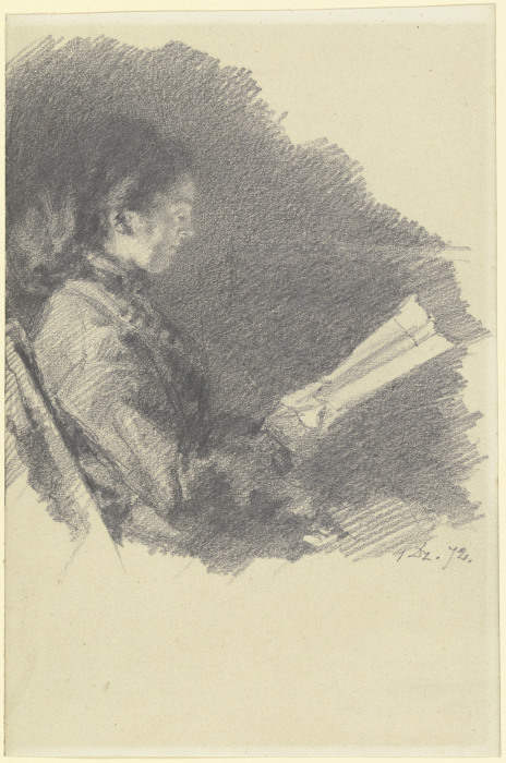 Lesende Frau im Lehnstuhl von Louis Eysen