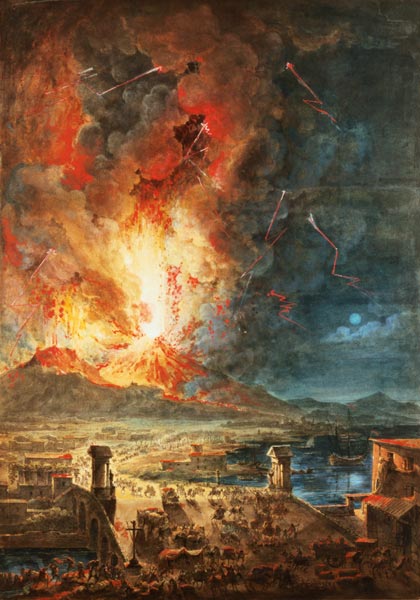 The Great Eruption of Mt. Vesuvius von Louis Jean Desprez