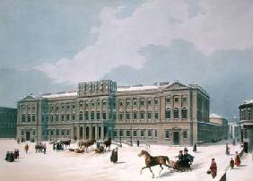 Palace of the Grand Duke of Leuchtenberg in St. Petersburg, printed by Lemercier, Paris 1840s