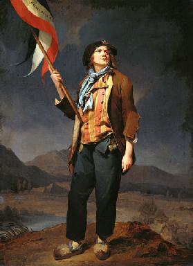 Der Sänger Chenard als Sansculotte beim Fest der Befreiung Savoyens 1792