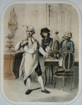 Pride in the Kitchen, from a series of prints depicting the Seven Deadly Sins c.1850