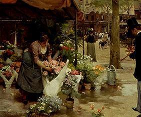 Auf dem Blumenmarkt. 1891