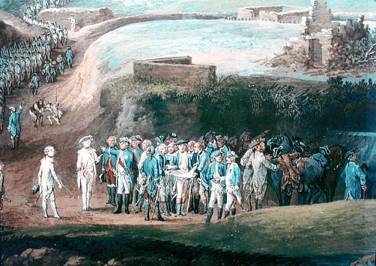 The Siege of Yorktown, 1st-17th October 1781, detail of the central group von Louis Nicolas van Blarenberghe