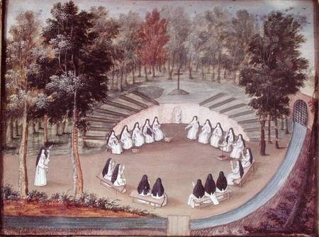 Nuns Meeting in Solitude, from 'L'Abbaye de Port-Royal' von Louise Madelaine Cochin