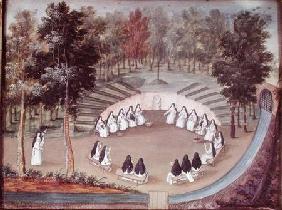 Nuns Meeting in Solitude, from 'L'Abbaye de Port-Royal' c.1710