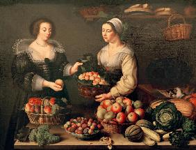 Die Früchteund Gemüseverkäuferin 1630