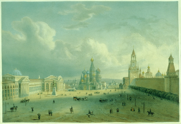 Moskau, Roter Platz von Louis Pierre Alphonse Bichebois