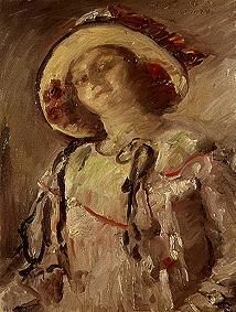 Wilhelmine mit gelbem Hut. von Lovis Corinth