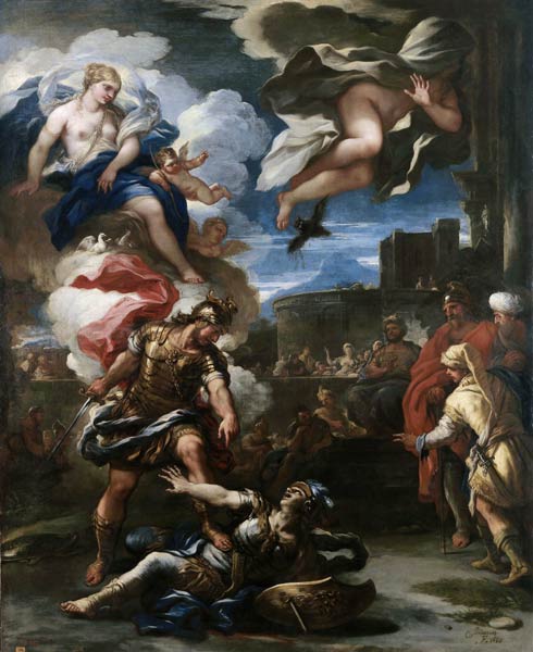 Aeneas besiegt den Turnus von Luca Giordano