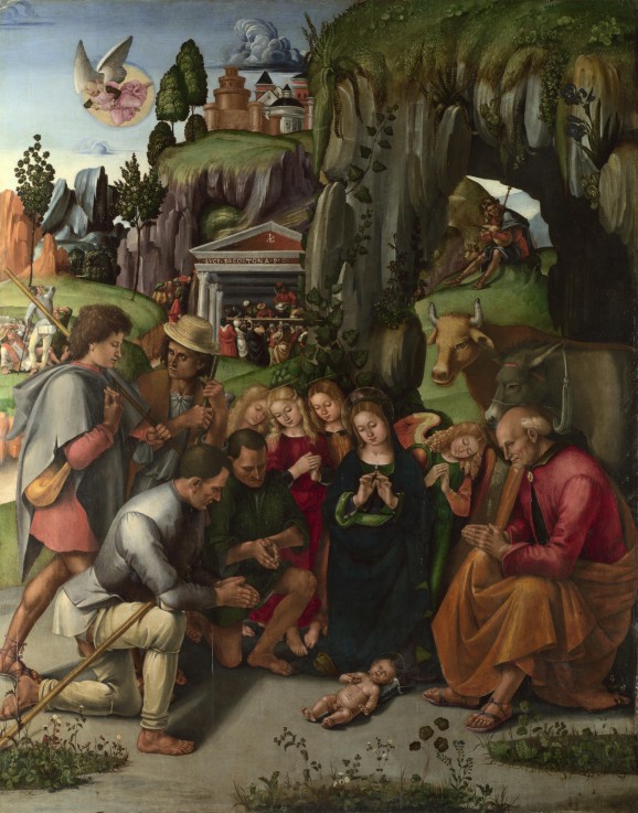 Die Anbetung des Christuskindes von Luca Signorelli
