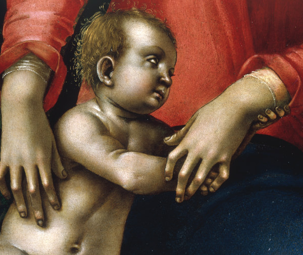 Maria mit Kind,  Ausschn von Luca Signorelli