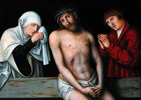 Christ as the Man of Sorrows with the Virgin and St. John von Lucas Cranach d. Ä.