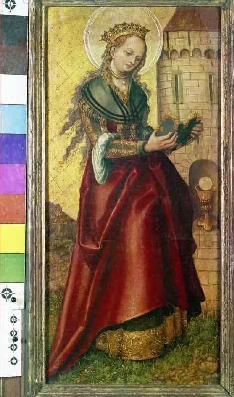 Die heilige Barbara. von Lucas Cranach d. Ä.