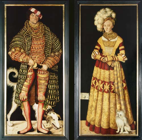 Doppelbildnis Herzog Heinrichs des Frommen und seiner Gemahlin Herzogin Katharina von Mecklenburg von Lucas Cranach d. Ä.