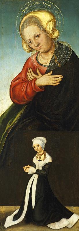 Heilige Anna und Herzogin Barbara von Sachsen als Stifterin