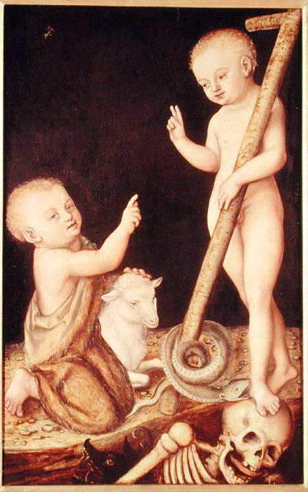 The Infant Christ Triumphing over Death and the Infant St. John the Baptist von Lucas Cranach d. Ä.