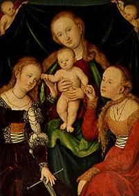 Die Verlobung der hl. Katharina. von Lucas Cranach d. Ä.