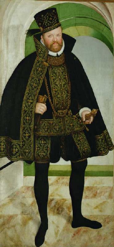 Kurfürst August von Sachsen (1526-1586). von Lucas Cranach d. J.