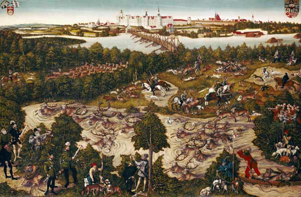 The Stag Hunt of Elector John Frederick the "Magnanimous" von Lucas Cranach d. J.