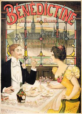 Advertisement for Benedictine, printed by Imp. Andre Silva, Paris 1898