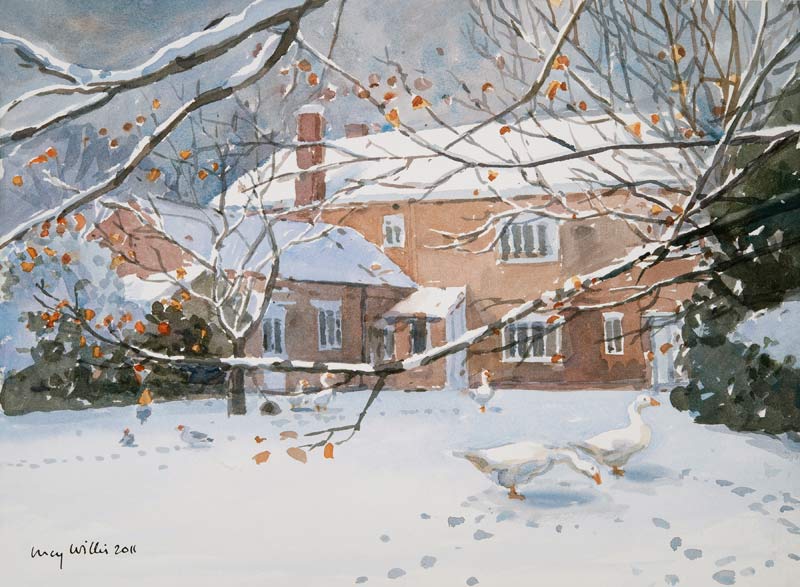 Farmhouse in the Snow von Lucy Willis