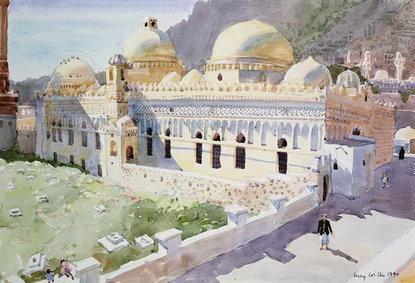 Mosque, Taiz, Yemen, 1990 (w/c on paper) 