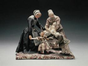 The New Baby, c.1855 (cotton, wood & leather) 1595