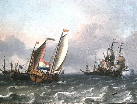 Dutch Shipping in a Choppy Sea von Ludolf Backhuyzen