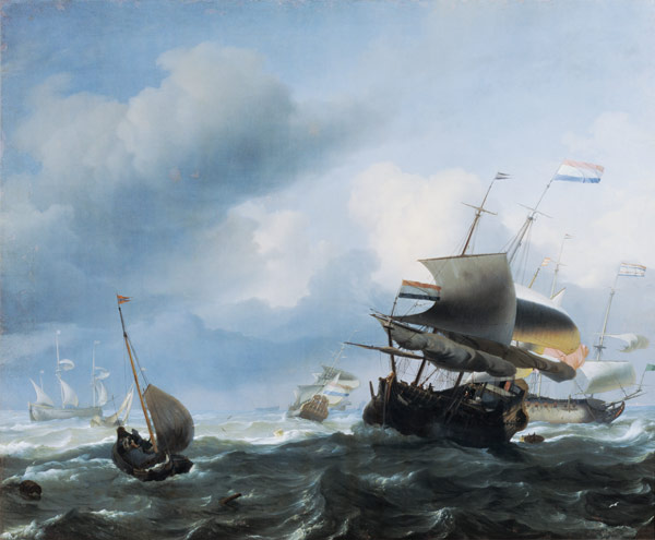 Meereslandschaft mit Segelschiffen. von Ludolf Backhuyzen