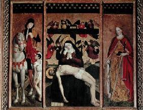 Triptych depicting Pieta between St. Martin and St. Catherine 1475