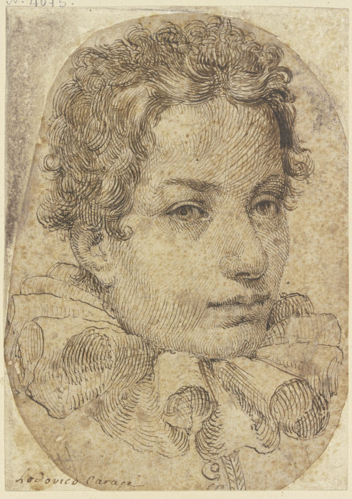 Junger Mann mit Halskrause von Ludovico Carracci