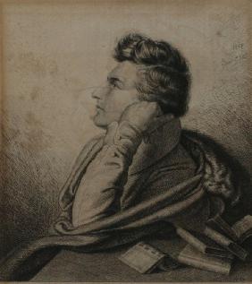 Porträt des Dichters Heinrich Heine (1797-1856) 1827