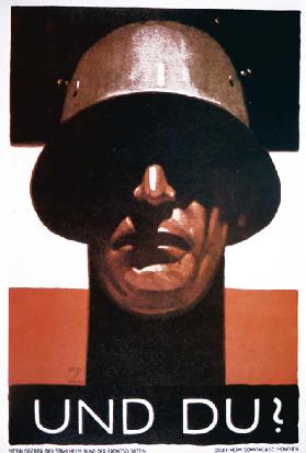 Deutsches Plakat für die Stahlhelm-Soldatenliga, 1932 1932