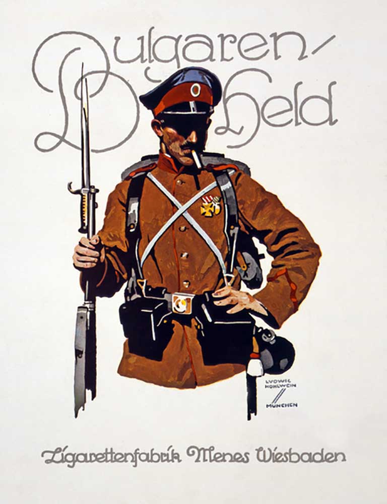 Werbung für "Bulgaren-Held", Kneipe. 1915 von Ludwig Hohlwein