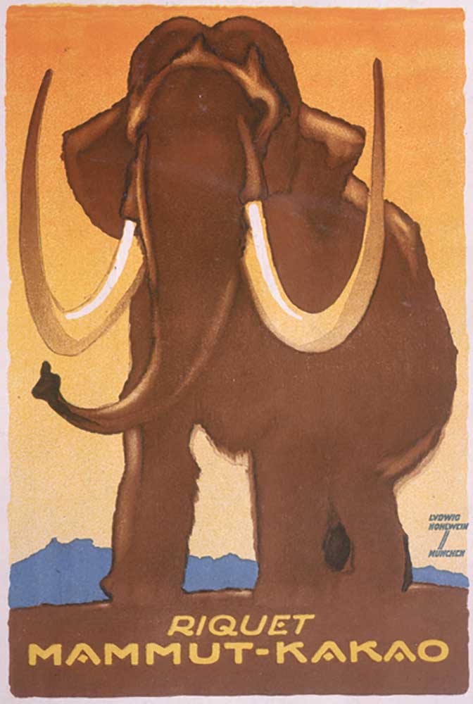Werbung für Riquet Mammut-Kakao, 1920 von Ludwig Hohlwein